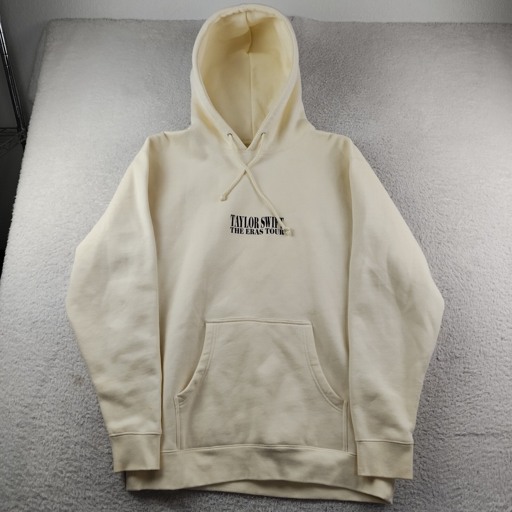 Taylor Swift Eras Tour Hoodie Pullover Sweatshirt Sz L Official Exclusive Cream